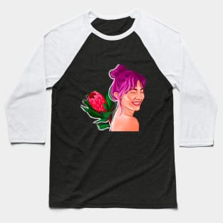 Girl with protea Baseball T-Shirt